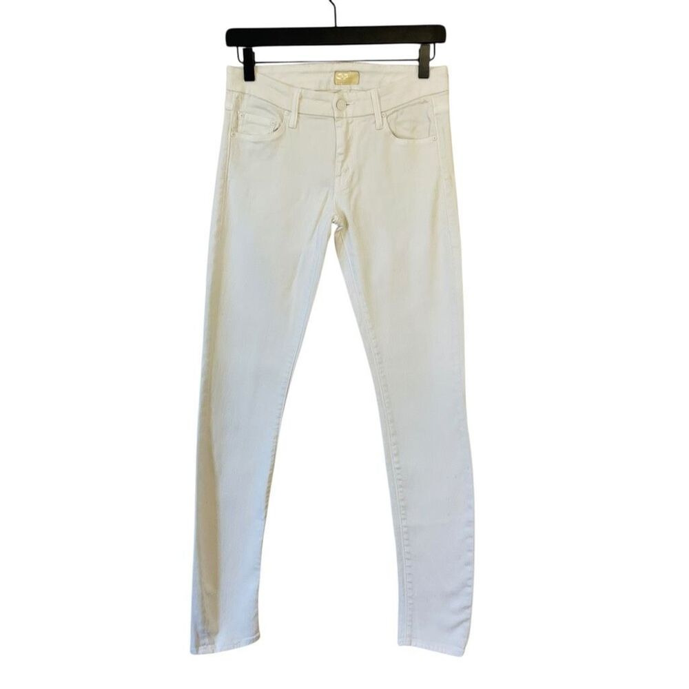Mother The Looker Sleeping Beauty White Skinny Jeans Size 26